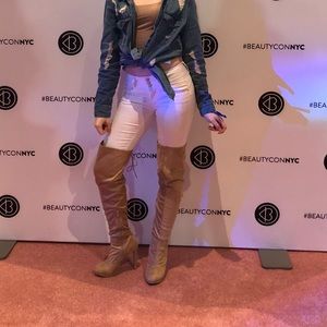 Thigh High Faux Suede Boots